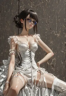 Ethereal Bride in Lingerie Style