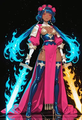 Dual Elemental Blade Warrior Queen