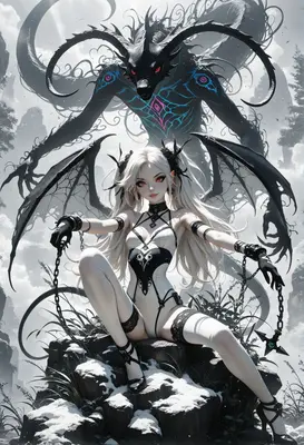 Demon Queen and Her Shadow Beast
