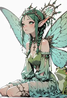 Enchanted Forest Fairy and Her Frog