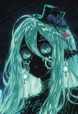 Neon Elf with Clockwork Glowing Markings