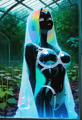 Prismatic Void Being in Greenhouse
