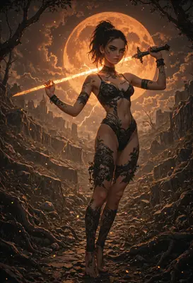Warrior Queen Under the Blood Moon