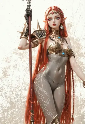 Elven Warrior in Golden Armor