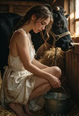 A Quiet Moment in the Barn