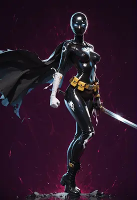 Shadow Blade Vigilante in Latex