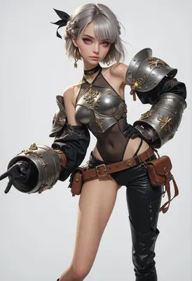 Silver Haired Warrior in Ornate Armor