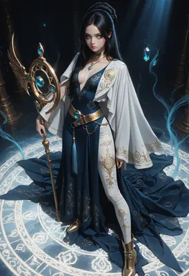 Celestial Sorceress with Golden Staff