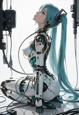 Cyborg Diva undergoing system maintenance
