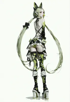 Neon Lime Cybernetic Idol