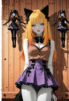 Cat Girl Doll and Her Marionettes