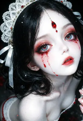 Gothic Doll With Crimson Tears