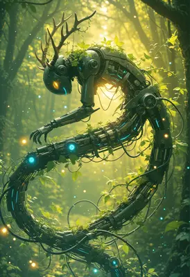 Ancient Mechanical Guardian of the Forest