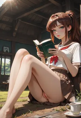 Quiet Afternoon Reading in the Garden