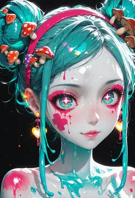 Mushroom Forest Dream Girl Portrait