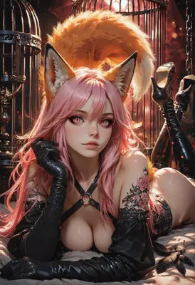 Fox Girl in Gilded Cage