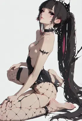 Gothic Beauty in Black Latex