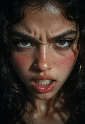 Fierce Gaze of Intense Emotion