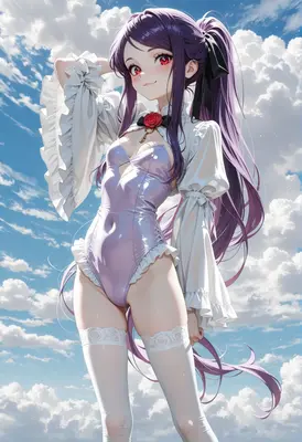 Elegant Purple Haired Anime Girl