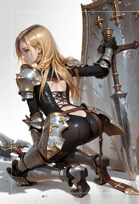 Blonde Paladin in Ornate Armor