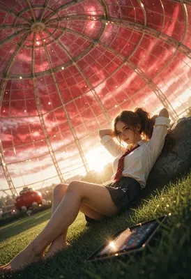 Sunset Rest Under The Glass Dome