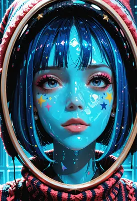 Cosmic Blue Dreamer in Starlight