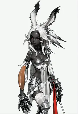 Ethereal Dark Elf Rabbit Warrior