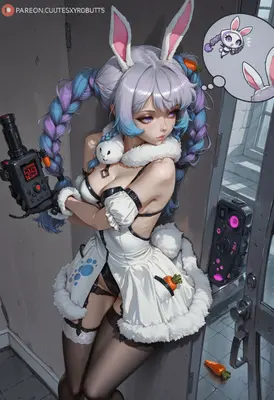 Cyber Bunny Girl with Tech Gear