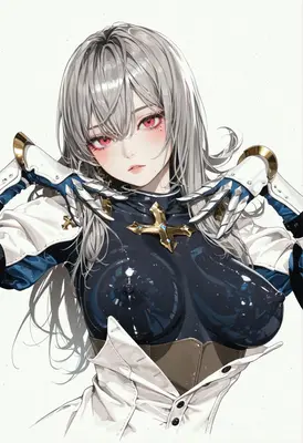 Silver Haired Knight in Celestial Armor