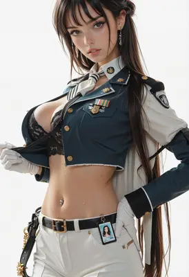Military Officer in Tactical Lingerie