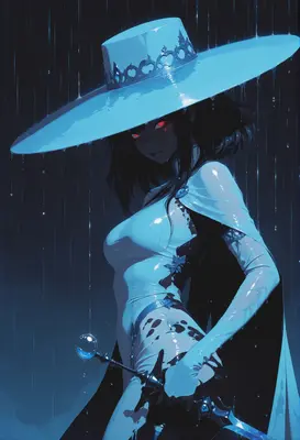 Mysterious Mage in the Midnight Rain