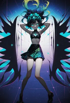 Cosmic Queen of Neon Shadows