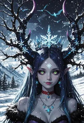 Queen of the Frozen Winter Forest
