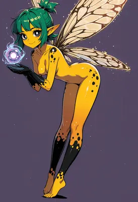 Magical Wasp Fairy Casting Spells