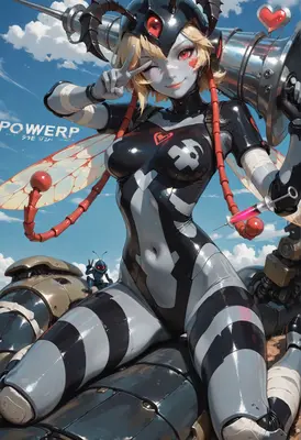 Cybernetic Insect Warrior with Giant Syringe