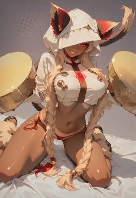 Fox Spirit with Golden Drums