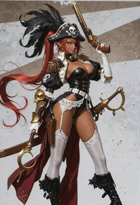 Fiery Redheaded Pirate Queen