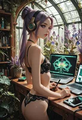 Digital Artist in the Greenhouse