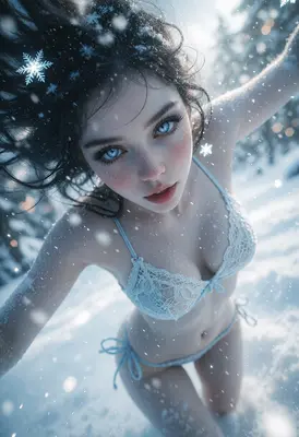 Frozen Beauty in the Winter Snow
