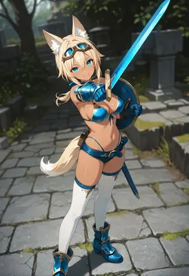 Adventurous Fox Girl Warrior