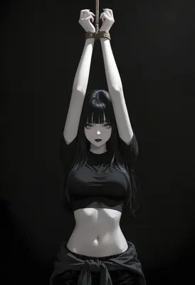 Gothic Girl Bound in Darkness