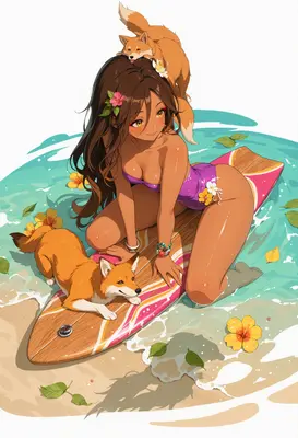 Summer Surf with Fox Companions