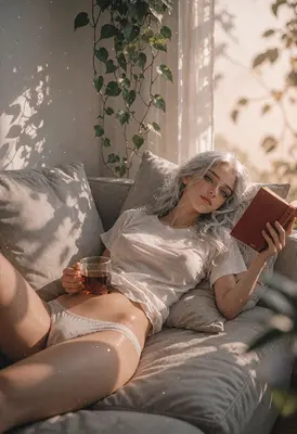 Quiet Afternoon Reading with Tea