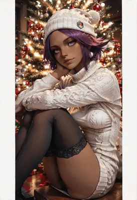 Cozy Christmas Eve Portrait
