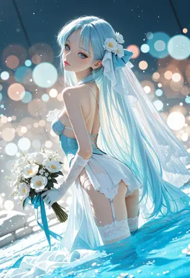 Ethereal Blue Bride in Water
