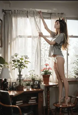 Morning Sunlight and Cat Girl Dreams