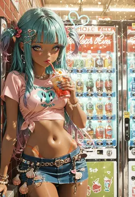 Summer Refreshment by the Vending Machine