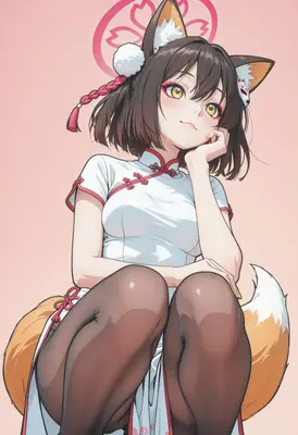 Charming Kitsune in Traditional Attire