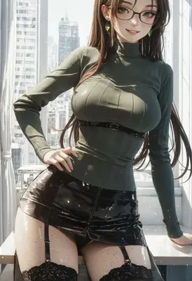 Stylish Woman in Urban High Rise