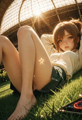 Sunlit Afternoon Resting in the Grass